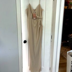 Champagne bridesmaid dress